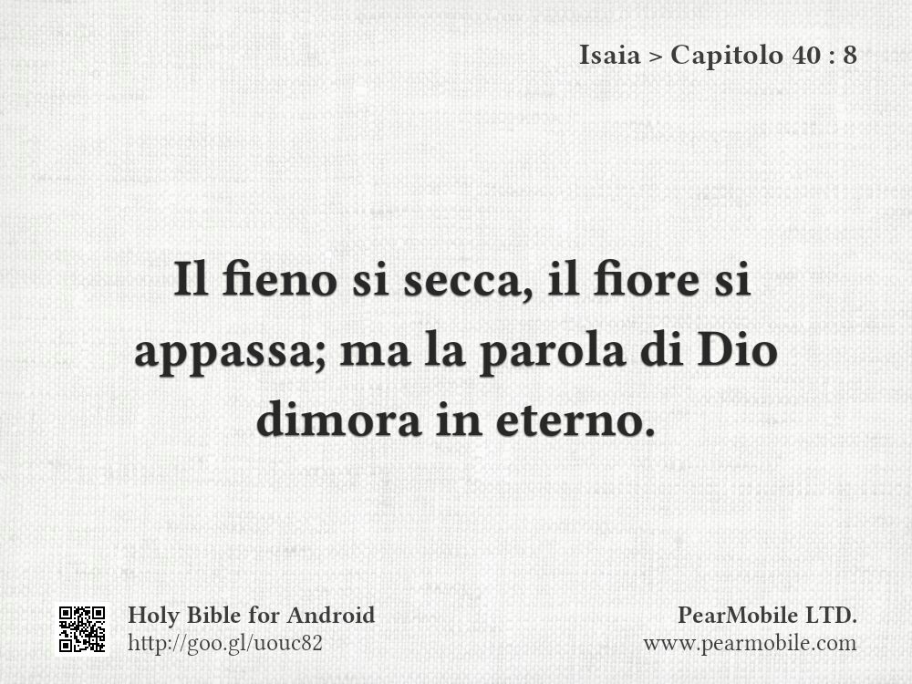 Isaia, Capitolo 40:8